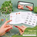 KRABALL Crochet Hanging Plant Kit for Beginners With Video Tutorial Cotton Knitting Yarn Thread Needles Hooks Knit Tool Set. 