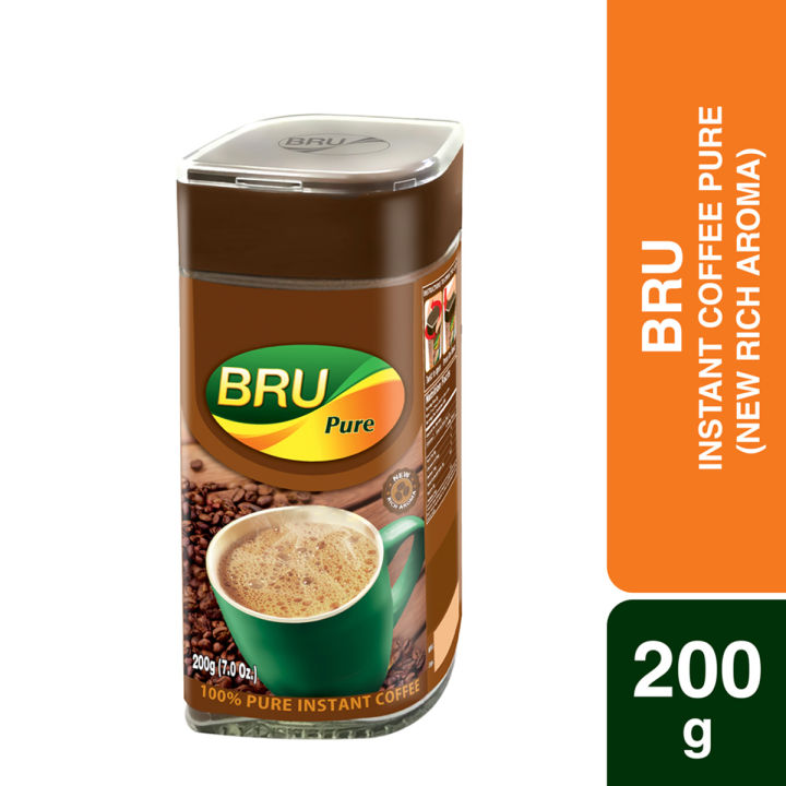 Bru Instant Coffee Pure (New Rich Aroma) 200gm