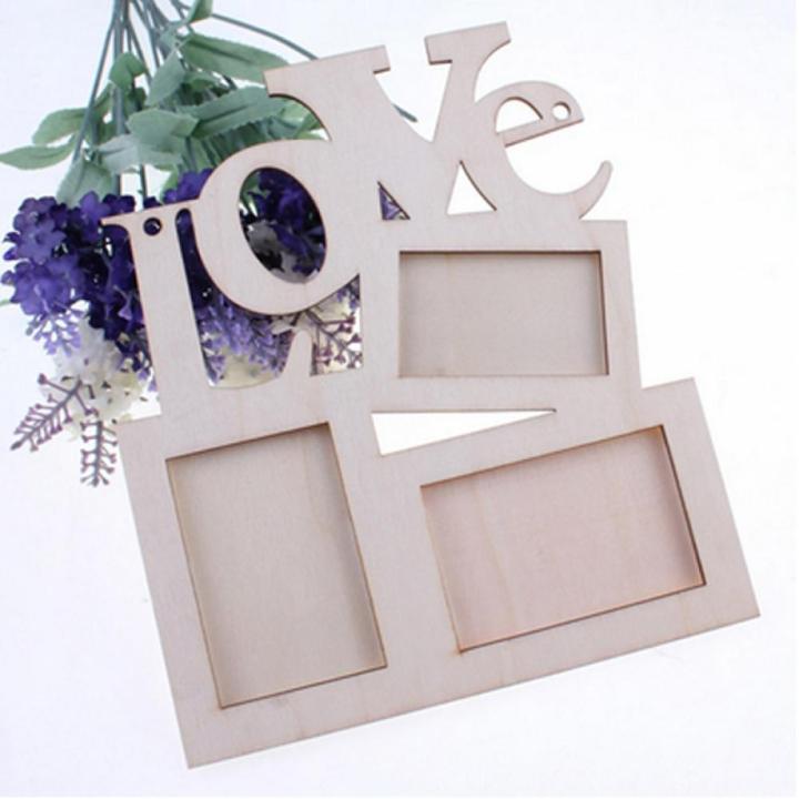 Hollow%20Love%20Wooden%20Family%20Photo%20Picture%20Frame%20White%20Base%20Art%20DIY%20Home%20Decor%20New%20-%20Image%203