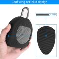 Protective Silicone Stand Up Carrying Case for Clip 3 Waterproof Portable Bluetooth Speaker Black.