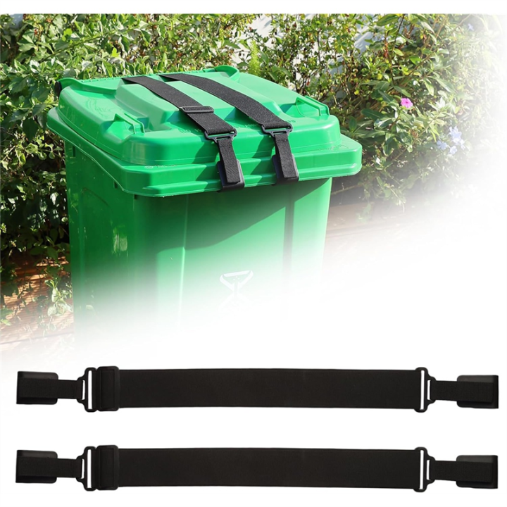 Adjustable Dual Trash Can Lock-2pcs Animal Proof Locks for Securing Trash Can Lids
