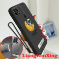 Casing redmi 9c redmi 10a xiaomi redmi 9c phone case Softcase Liquid Silicone Protector Smooth shockproof Bumper Cover new design astronaut with holder aesthetic YTXJCB01.