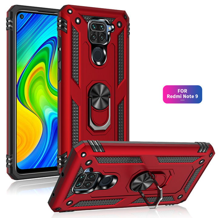Shockproof for Xiaomi Redmi Note 9 Case Military Armor Drop Protective Ring Holder Magnet Phone Case Redmi Note 9 Pro Redmi 9