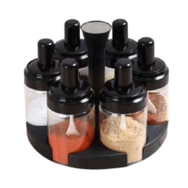 Spice Rotating Bottles 6 pieces 360-degree rack - JM-620 | Daraz.com.bd