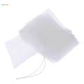 4x50PCS Empty Mesh Tea Filter Bags Loose Herbs Teabag with Drawstring 5x6cm. 