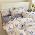 AMaternal and Child Cotton Four-Piece Bedding Bed Sheet Quilt Cover Washed Cotton Student Dormitory Three-Piece Set Wholesale. 