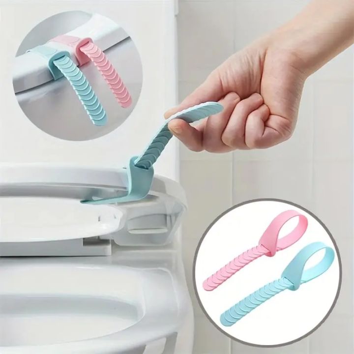 Silicone Toilet Lid Lifter Avoid Touching Toilet Seat Pad Cover Lifter Handle Hygienic Clean Avoid Touching (1pcs)