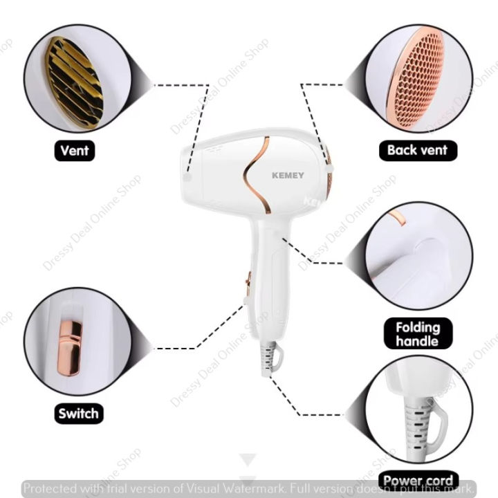 KEMEY%20KM-6839%20Portable%20Anion%20Hair%20Dryer%20hair%20care%20Professinal%20Quick%20Dry%201800W%20Travel%20Foldable%20Hairdryer%20-%20Image%204