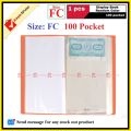Display Book FC Legal size 100 pocket Plastic File Folder Display Presentation Book, 100 Pocket, Random color- 1pcs.