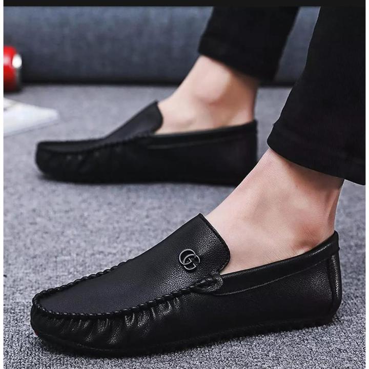 Chinece Black Artificial Leather Loafer Shoes for Men