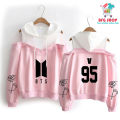 off-shoulder Hoodie Sexy Women Fashion Sweatshirt Pullovers BTS. 