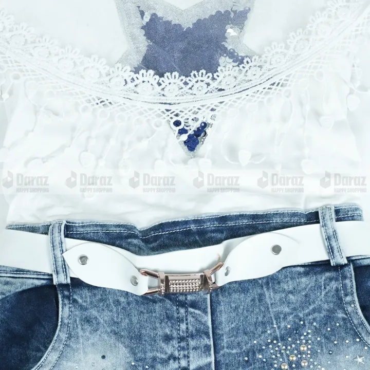 Baby%20Girl%20Jeans/Denim%20Frock%20Set%20With%20Cotton%20dress%20(1-3)%20Years%20-%20Image%203