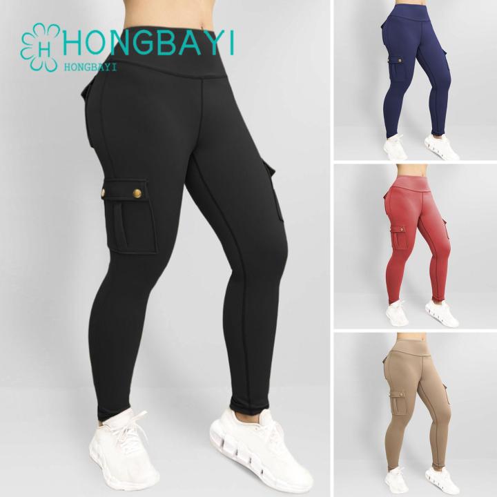 Butt-lifting Leggings Stylish High Waist Yoga Pants for Women Quick-drying Soft Breathable with Pockets Perfect for Jogging Sports