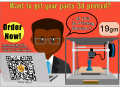 3d printing service, minimum 10gm, Red/green/white/blue/black/orange. 