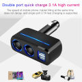 USB 12V/24V 2 Way Car Car Socket Splitter Dual USB Charger Car Power Adapter Universal. 