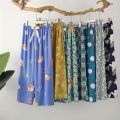 Spring and summer thin lounge pants, women's floral sweet and casual, can be worn outside, air-conditioned pants, loose home single pajama pants, trousers.