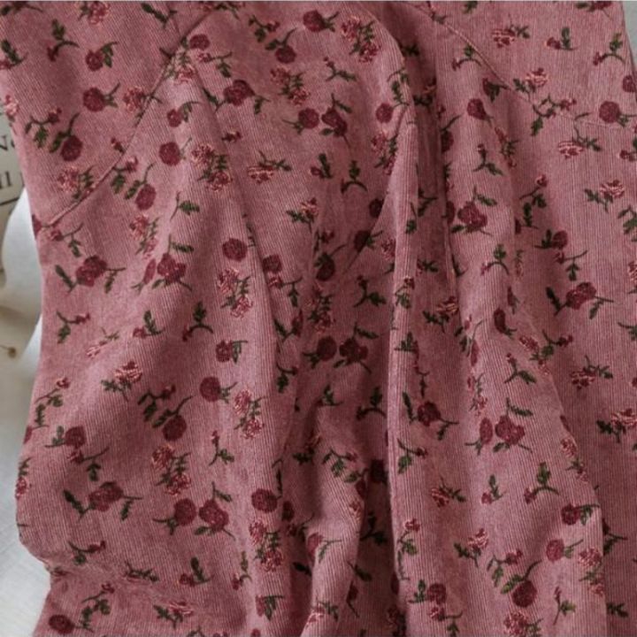 Sleeveless%20Dress%20Women%20Print%20Floral%20Spaghetti%20Strap%20Elastic%20Corduroy%20Sweet%20Students%20Beach%20Dresses%20High%20Street%20Style%20Simple%20Chic%20-%20Image%208