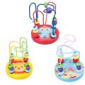 Baby Montessori Educational Math Toy Wooden mini Circles Bead Wire Maze Roller Coaster Abacus Puzzle toys For Kids Boy Girl Gift.