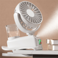 Portable Humidifier Fan Wireless Ceiling Electric Fan 360° Rotating Clip Fan Black. 