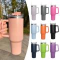 40oz Mug Tumbler With Handle Insulated Tumbler With Lids Straw Stainless Steel Coffee Tumbler Termos Cup for Travel Thermal Mug. 