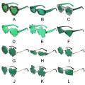Fashion Rimless Sunglasses Solid Green Ocean Lens Eyewear Women Street Catwalk Glasses Vintage Brand Beach Sun Glasses.