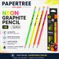 Deli EU51600 Neon Graphite Pencil HB Bright Color Pencil for Writing & Drawing.