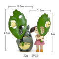 Cartoon Studio Ghibli Miyazaki Hayao Neighbor Totoros Mei Leaf Anime Collection Model Mini Figures for Kids Christmas Gift Toys. 