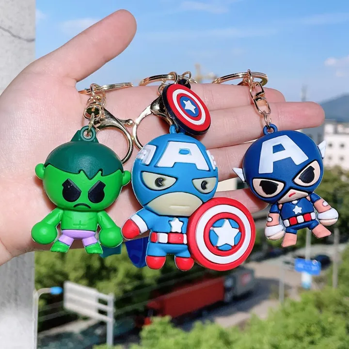 Disney%20Marvel%20Superhero%20PVC%20Keychain%20Cartoon%20Spiderman%20Hulk%20Thor%20Keyrings%20Cute%20Captain%20America%20Iron%20Man%20Keyholder%20Avengers%20Gift%20-%20Image%204