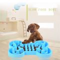 Pet  bowl Silicone Durable  food bowl Slow Food Anti suffoe  bowl Feeder Dishes For Feeding Large  pet accessorie - green - S 24X17X3.8 m. 