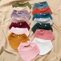 （New）OME Hot Baby imple Deign oft Pure Cotton Gauze Bib Burp Cloth aliva Towel Feeding Triangle Bandana Towel Apron. 