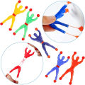 10Pcs Stretchy Sticky Toys Hands Mini Spiderman Climbing Wall Climbing Man Sticky Fingers Funny Toy for Kids.