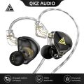 QKZ AK6 Zeus HiFi Headphones Noise Cancelling Headset Music Monitor Bass Earbuds Wired Earphones With Microphone fone de ouvido. 