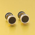 Round Dambel Earrings For Men's. 