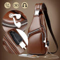 Waterproof USB Fashionable Crossbody/Solder Travel Bag For Men and Women.