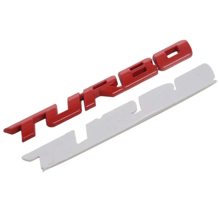 TURBO%20Universal%20Car%20Motorcycle%20Auto%203D%20Metal%20Decal%20Sticker,%20Red%20-%20Image%203
