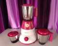 Bajaj GX 3702 750W Mixer Grinder with Anti-Bacterial Coating and Nutri-Pro Feature, 3 Jars, Crimson Red. 