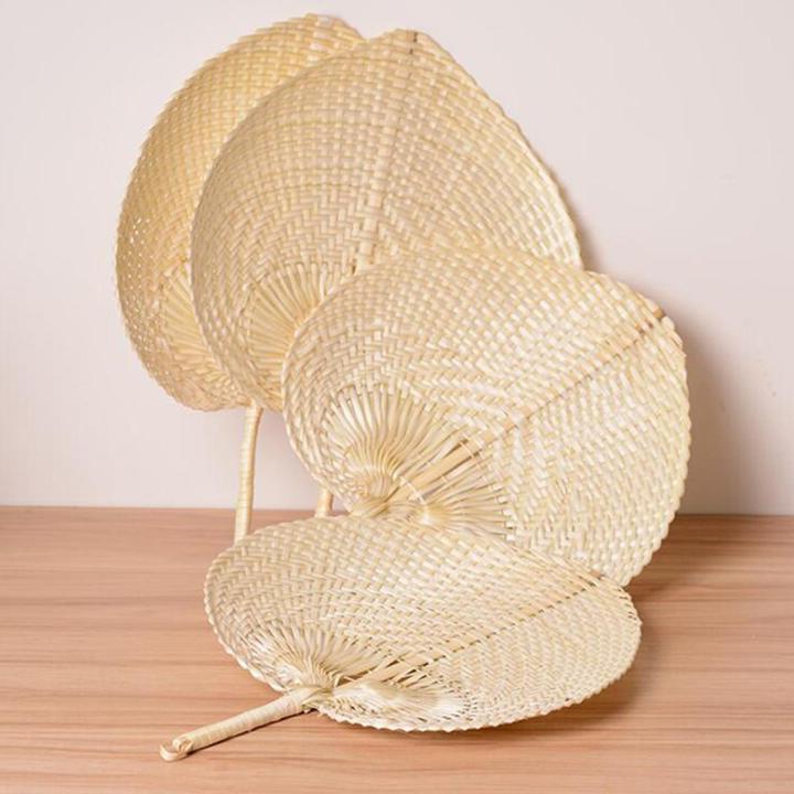 Handmade Straw Woven Fans Craft Summer Cooling Fan Bamboo Home Decoration Cherry Super Store