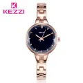 【VisioN Shop】Kezzi Bracelet Ladies Starry Sky Blue Stainless Steel Dress Quartz Watches Gold Color Wristwatches For Woman. 