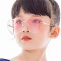 New Fashion Sunglasses for Kids Punk Oversize irregular Frameless Polygon UV400 Glasses Children Oculos De Sol Masculino. 
