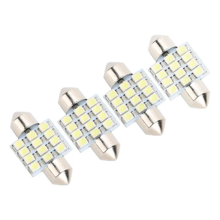 White%20LED%20Car%20Bulb%2031mm%20Festoon%2012%20SMD%20Dome%20Map%20Interior%20Light%20Lamp%20DE3175%20-%20Image%207