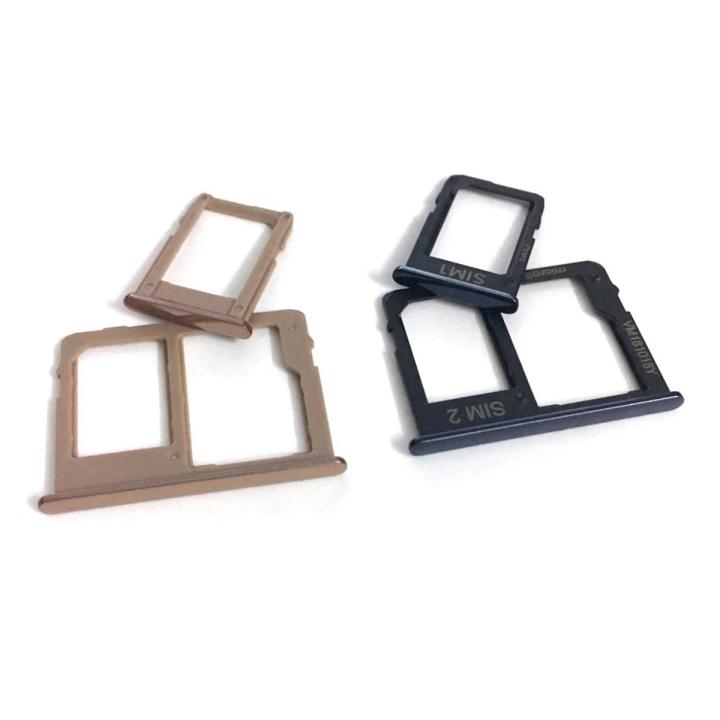 Sim Slot Tray Holder For Samsung Galaxy J6+ J610F J6 Plus/J4+ J415F J4 PLUS 2018 6.0 inch Dual Sim Adapter Parts