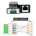 RJ45 to 9-pin female adapter,RJ45 to DB9pin male DB9 female RJ45 to RS232 network port serial port DB9 pin. 