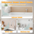 2 Pcs Shower Corner Water Guard Crystal Shine Splash Guard for Bathtub with Self-Adhesive. 
