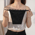 Single/double Layer Lace Privacy Cleavage Cover Mock Camisole Invisible Bra Anti Peep Wrapped Chest Overlay Modesty Panel. 