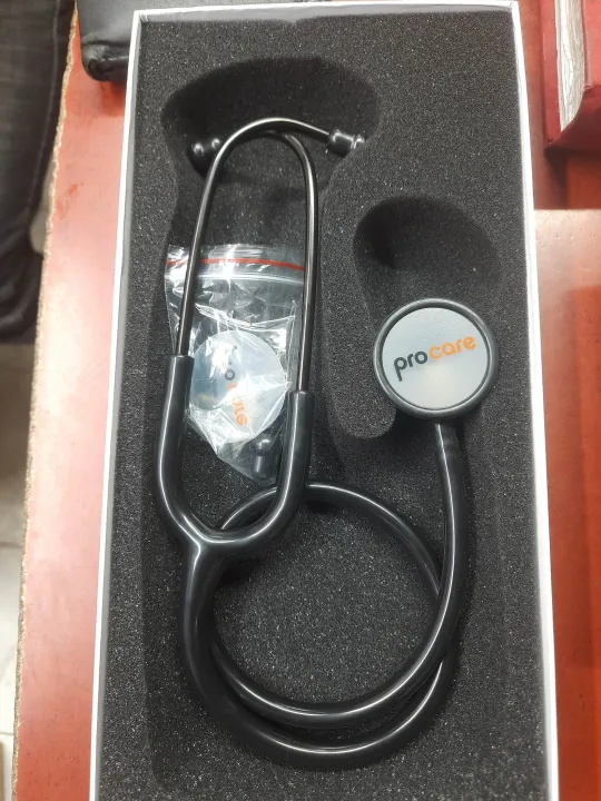 Procare%20Classic%20Stainless%20Steel%20Stethoscope%20-Black%20-%20Image%203