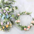 Floral Garland Wedding Floral Headwear Girl Crown Women Hair Accessories Festival Headpiece Headdress.