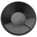 6X Black Plastic Gold Pan Basin Mining Dredging Prospecting for Sand Gold Mining Manual Wash Gold Panning. 