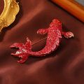 muylinda Red Carp Fish Crystal Brooch Jewelry Vintage Brooch for Women Rhinestone Pin And Brooches Accessories. 