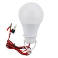 A shape 12 Watt DC 12V Solar LED bulb with alligator clips high brightness Crystal White - 1 Piece.