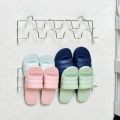 1 Set Slipper Storage Rack Double-layer Shoes Holder Wall Mount Slipper Hanging ShOrganizer Living Room.